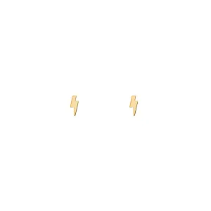 14K Gold Dipped Mini Thunder Bolt  Earrings