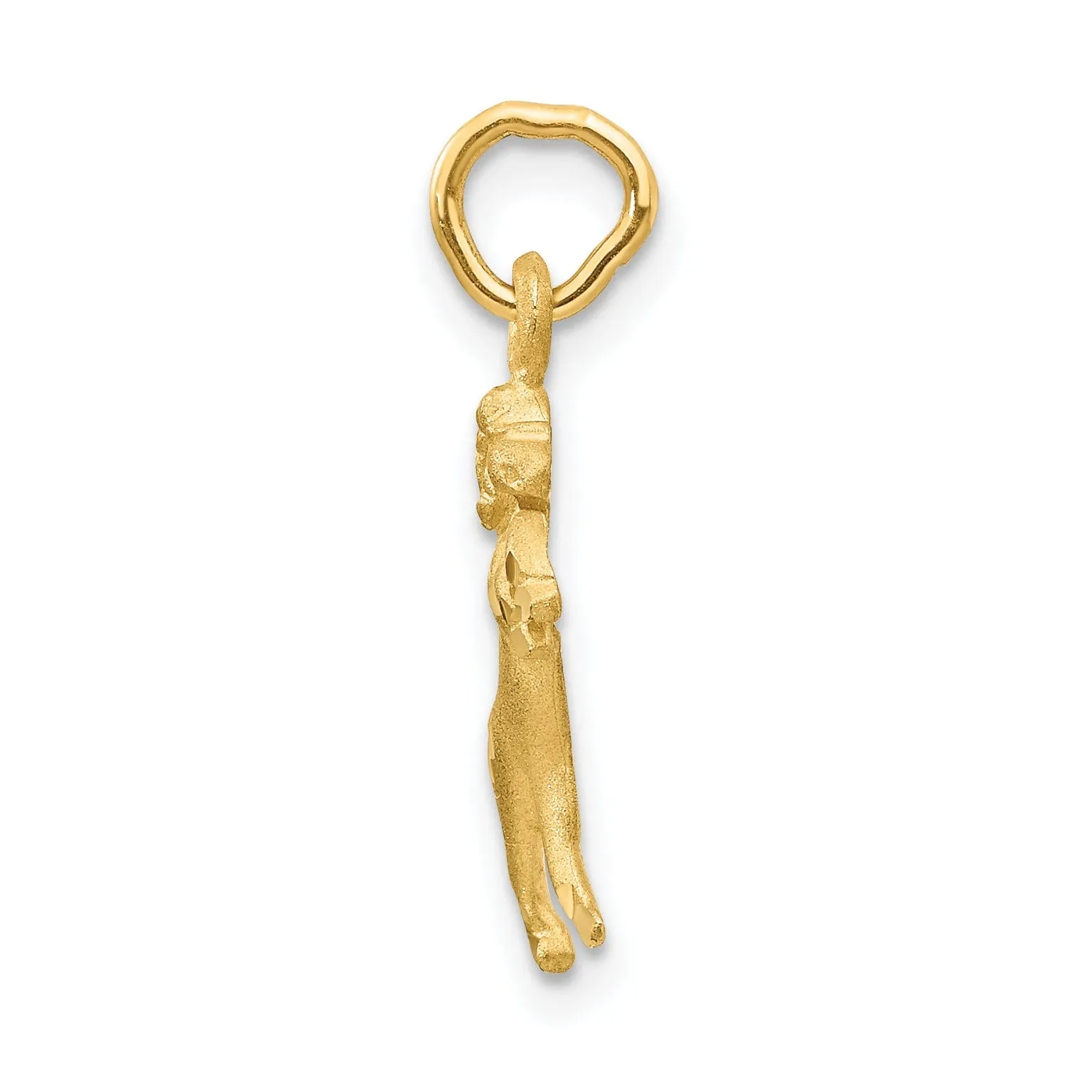 14k Yellow Gold Aries Zodiac Charm Pendant