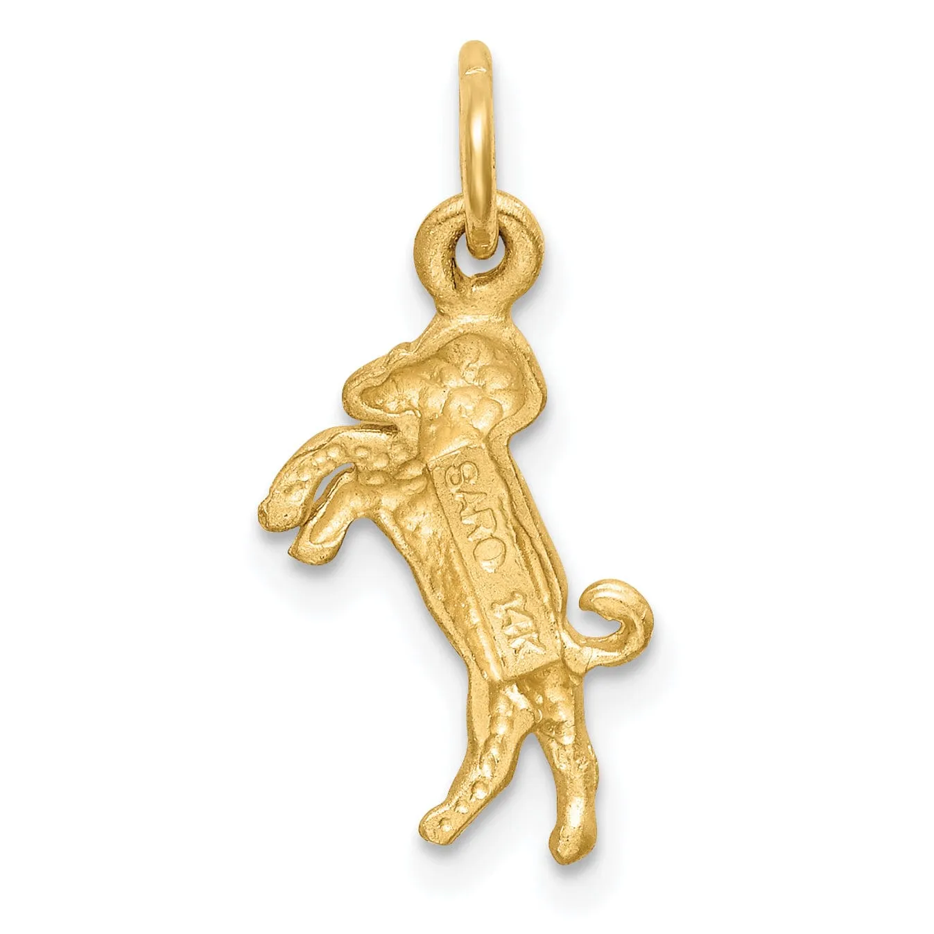 14k Yellow Gold Aries Zodiac Charm Pendant