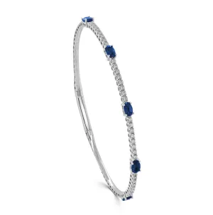 14KW Flex Sapphire Station Bangle