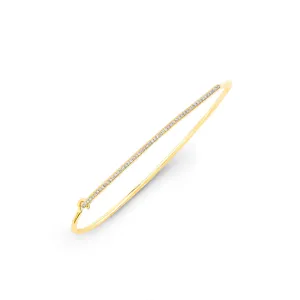 14KY Pave Bar Bangle