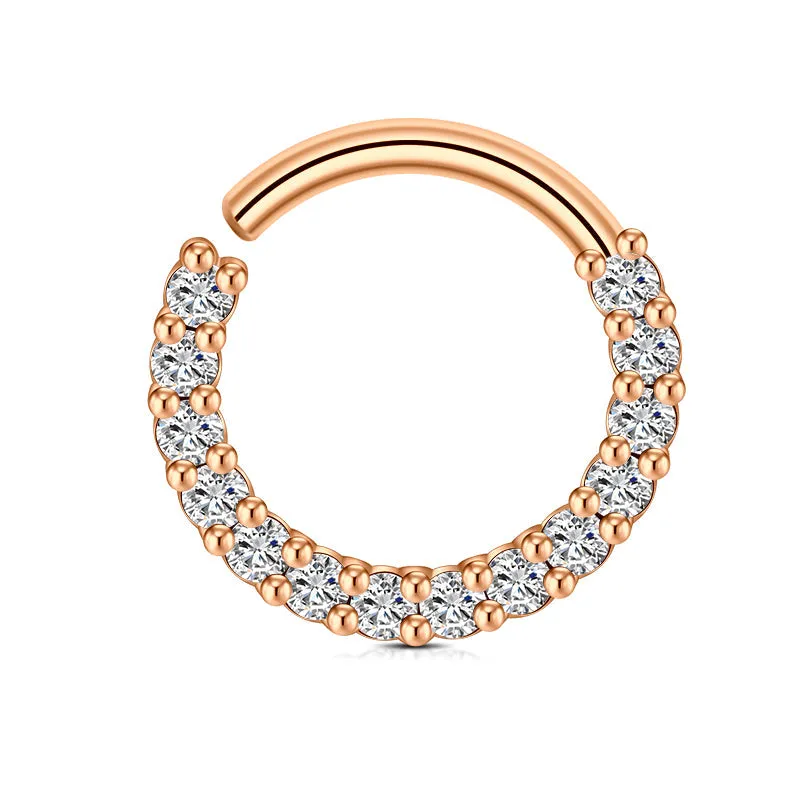 18G Nose Rings Hoop Surgical Steel Nose Hoop Rings Septum Rings Piercing Jewelry