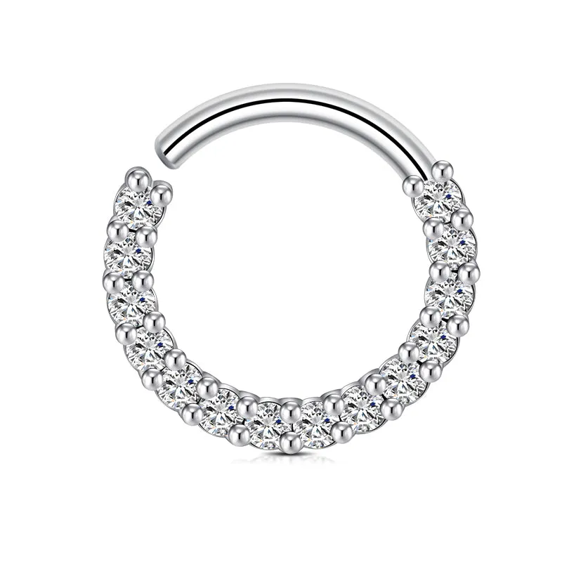 18G Nose Rings Hoop Surgical Steel Nose Hoop Rings Septum Rings Piercing Jewelry
