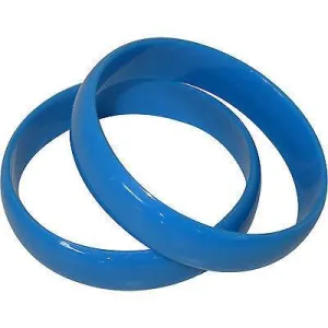 2 Blue Bracelets Bangles Girls 80s Eighties 1980s Fancy Dress Costume Jewellery