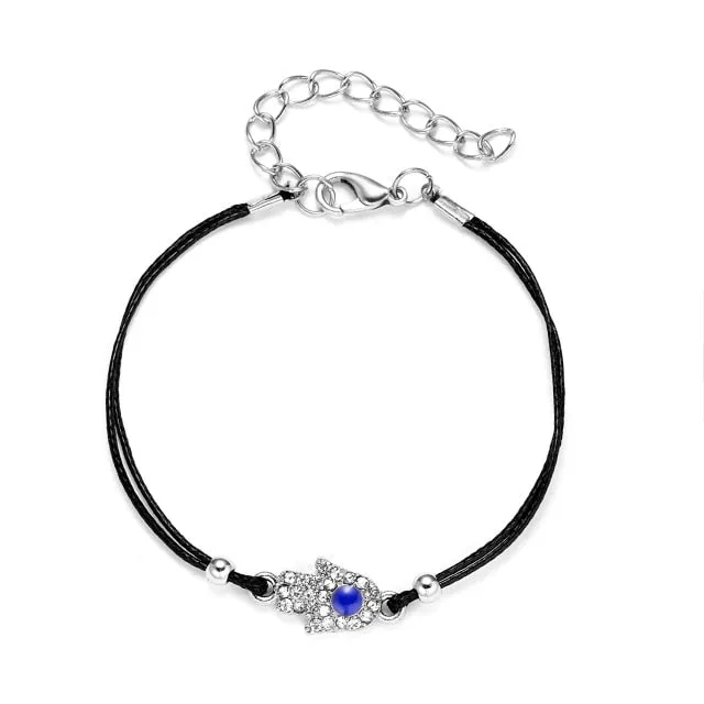 2021 Charm Blue Evil Eye Lucky Bracelet Glass Bead Bangle Women Men Jewelry Gift