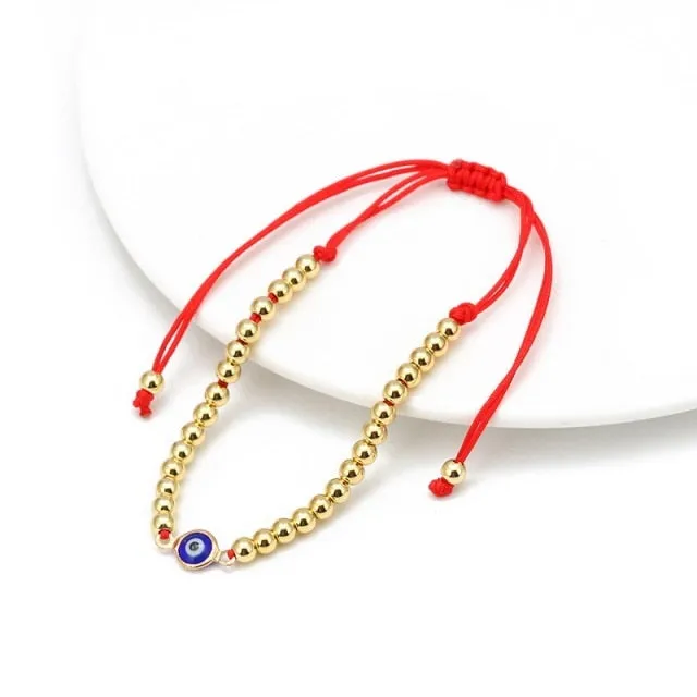 2021 Charm Blue Evil Eye Lucky Bracelet Glass Bead Bangle Women Men Jewelry Gift