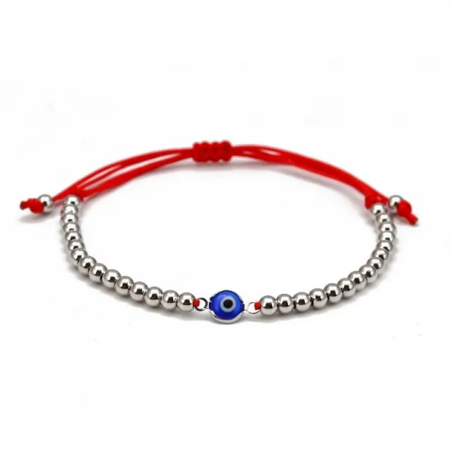 2021 Charm Blue Evil Eye Lucky Bracelet Glass Bead Bangle Women Men Jewelry Gift