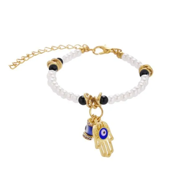 2021 Charm Blue Evil Eye Lucky Bracelet Glass Bead Bangle Women Men Jewelry Gift