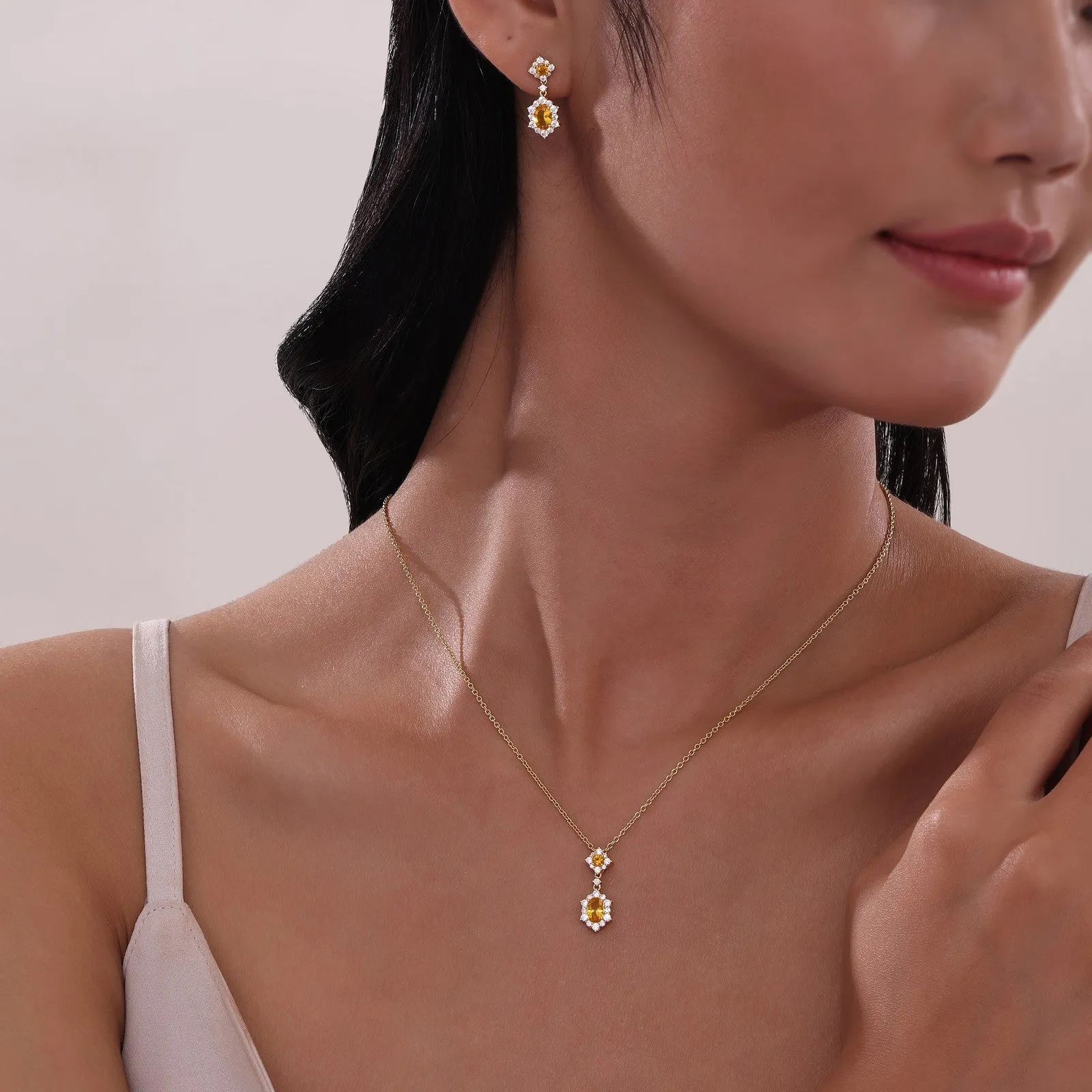 2.7 CTW Oval Halo Earrings E0593BTP00