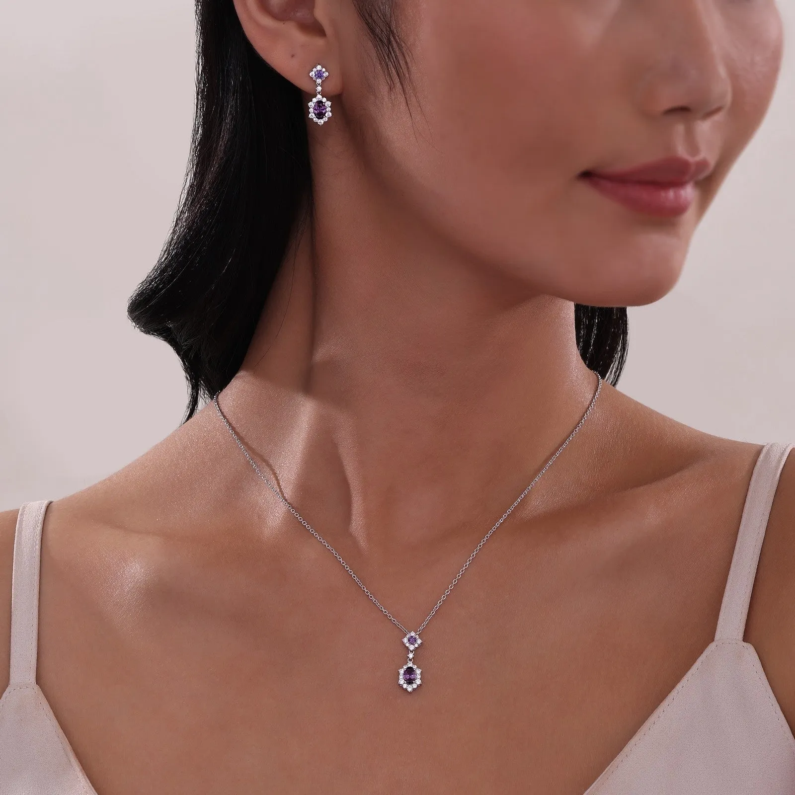 2.7 CTW Oval Halo Earrings E0593BTP00