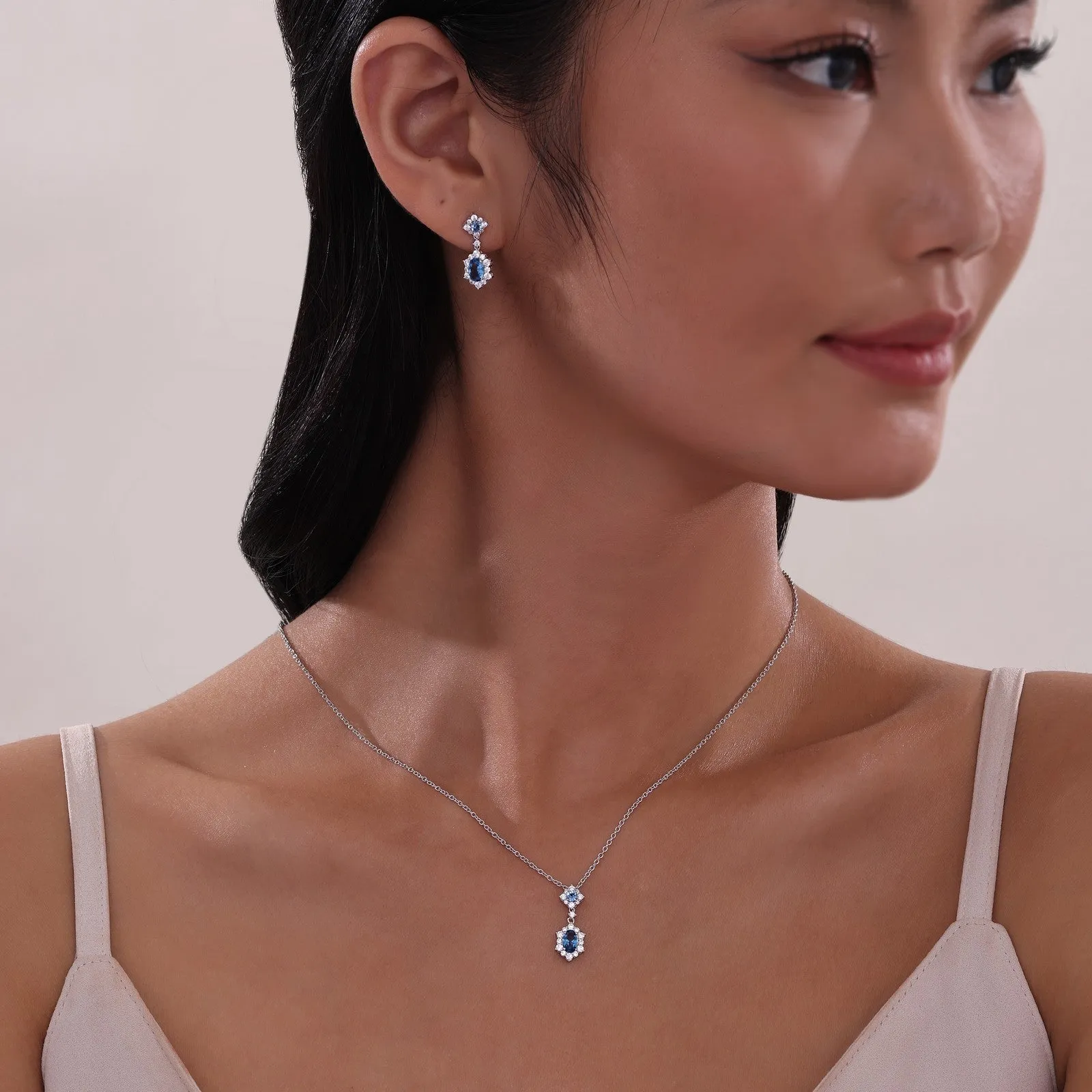 2.7 CTW Oval Halo Earrings E0593BTP00