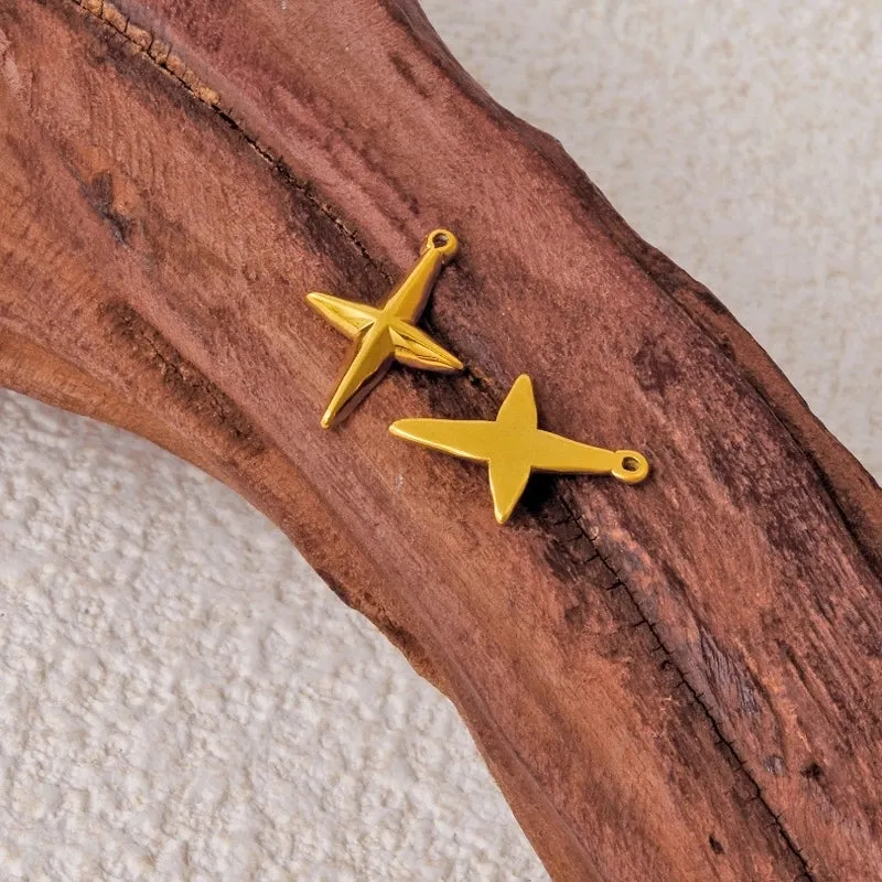 304 Stainless Steel Minimalist Star Pendant DIY Handmade Jewelry Accessories Design Necklace Pendant Parts In Stock