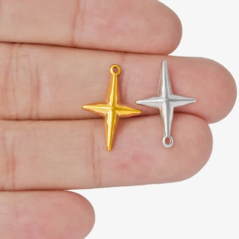 304 Stainless Steel Minimalist Star Pendant DIY Handmade Jewelry Accessories Design Necklace Pendant Parts In Stock