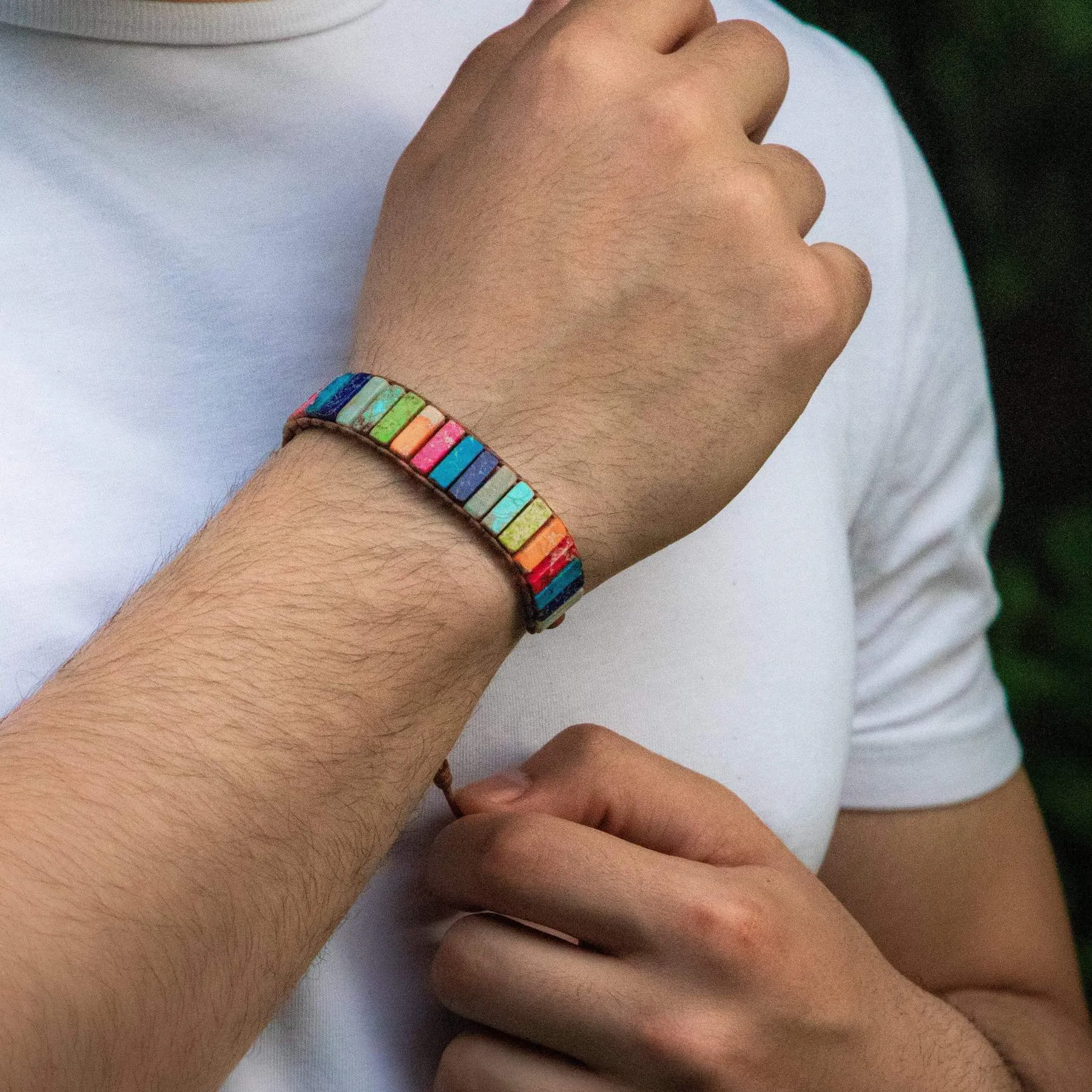 7 Chakras Plates Bracelet