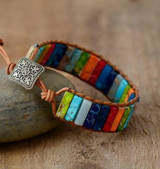 7 Chakras Plates Bracelet