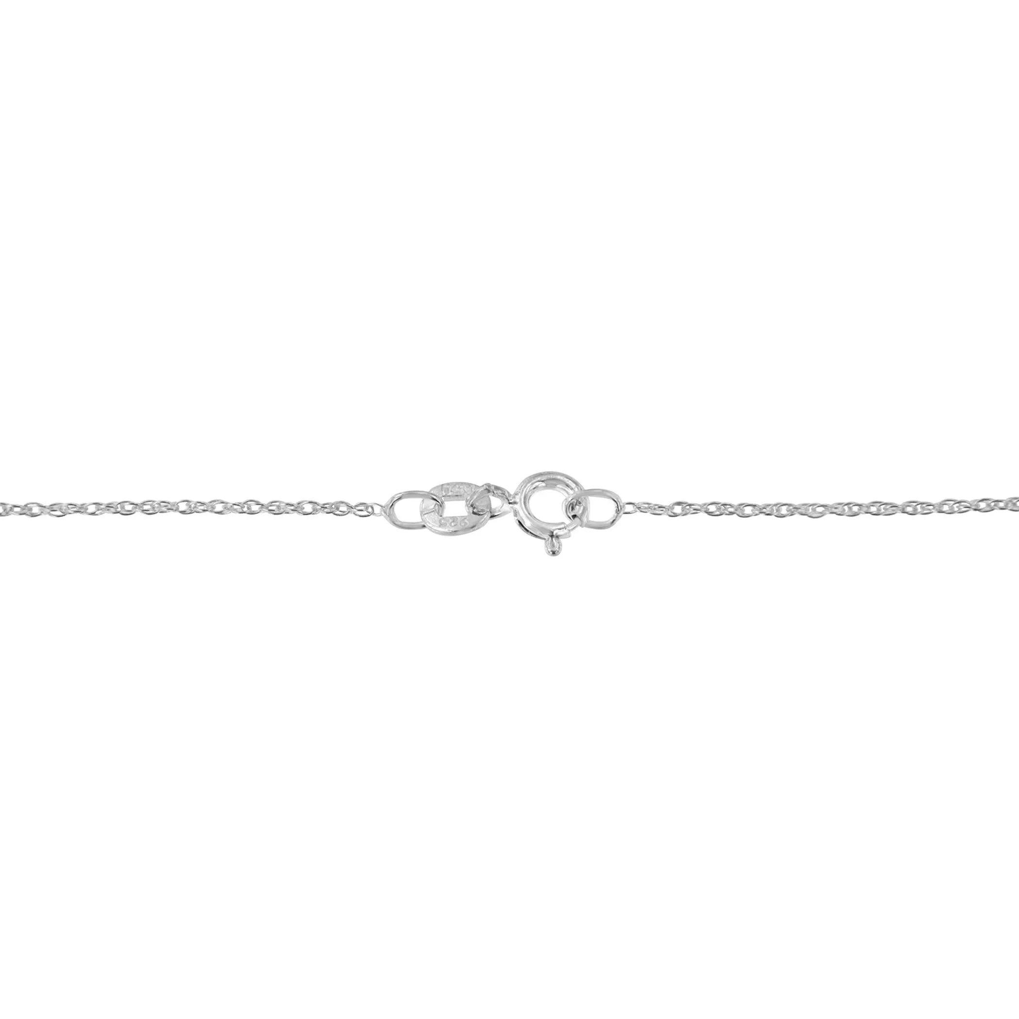 .925 Sterling Silver 1/4 Cttw Round Cut Diamond Art Deco Style Cross 18" Pendant Necklace (J-K Color, I2-I3 Clarity)