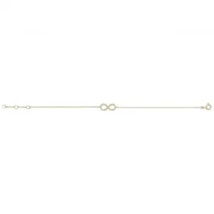 9ct Gold Infinity Bracelet with Zirconia BR603