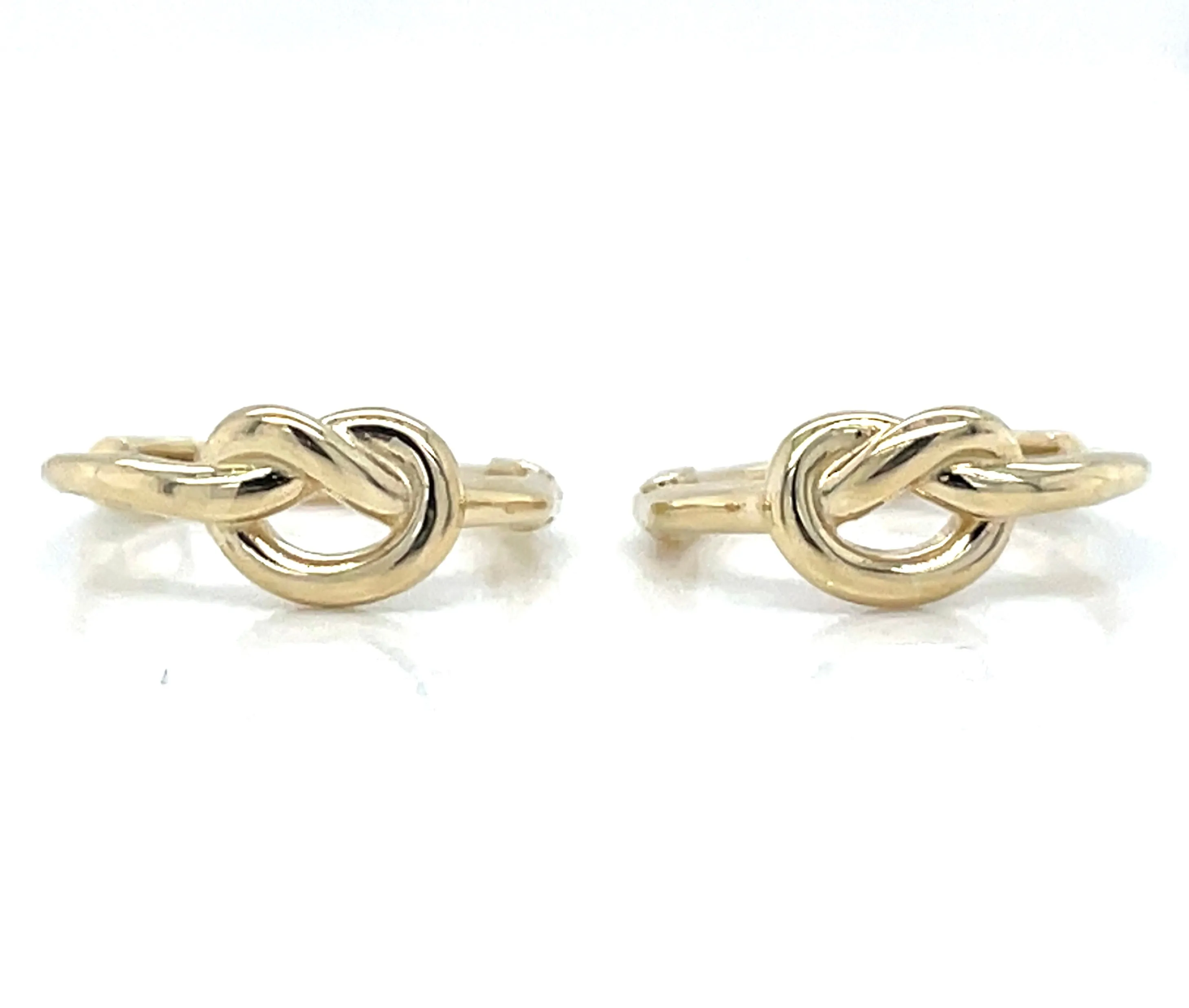 9ct Yellow Gold Knot Hoop Earrings