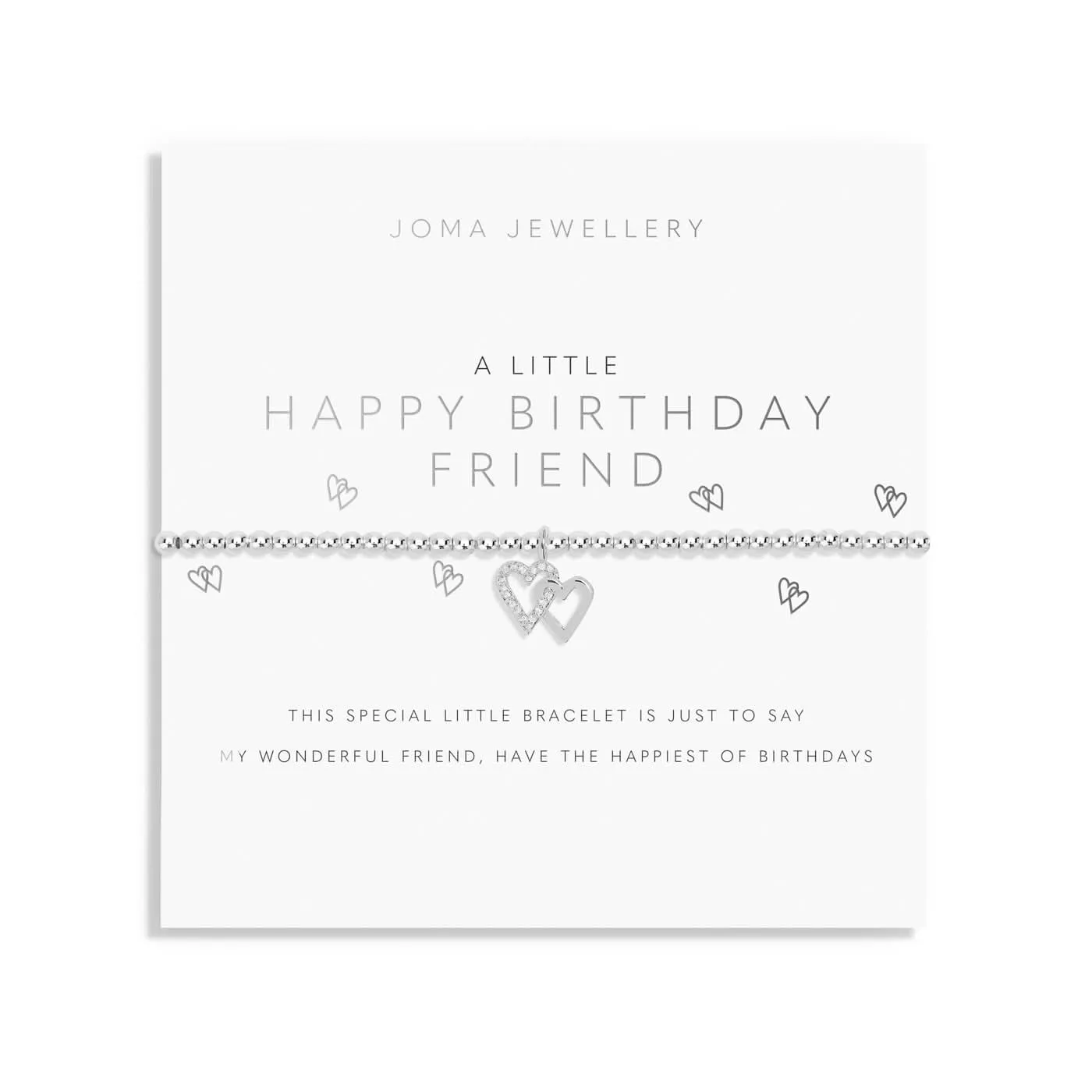 A Little Happy Birthday Friend Silver Plated Bracelet 7409