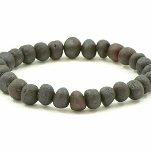 Adult Cherryaid Raw Dark Cherry Baltic Amber Stretch Bracelet