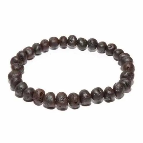 Adult Cherryaid Raw Dark Cherry Baltic Amber Stretch Bracelet