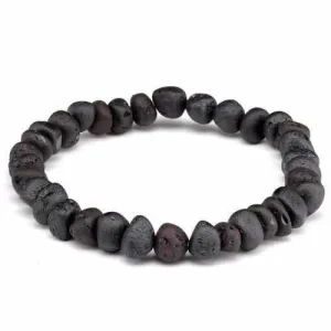 Adult Cherryaid Raw Dark Cherry Baltic Amber Stretch Bracelet