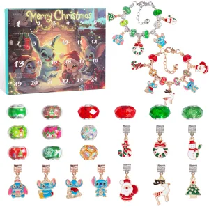 Advent Calendar 2024 Kids, 24 Days Christmas Countdown Calendar with Bracelet