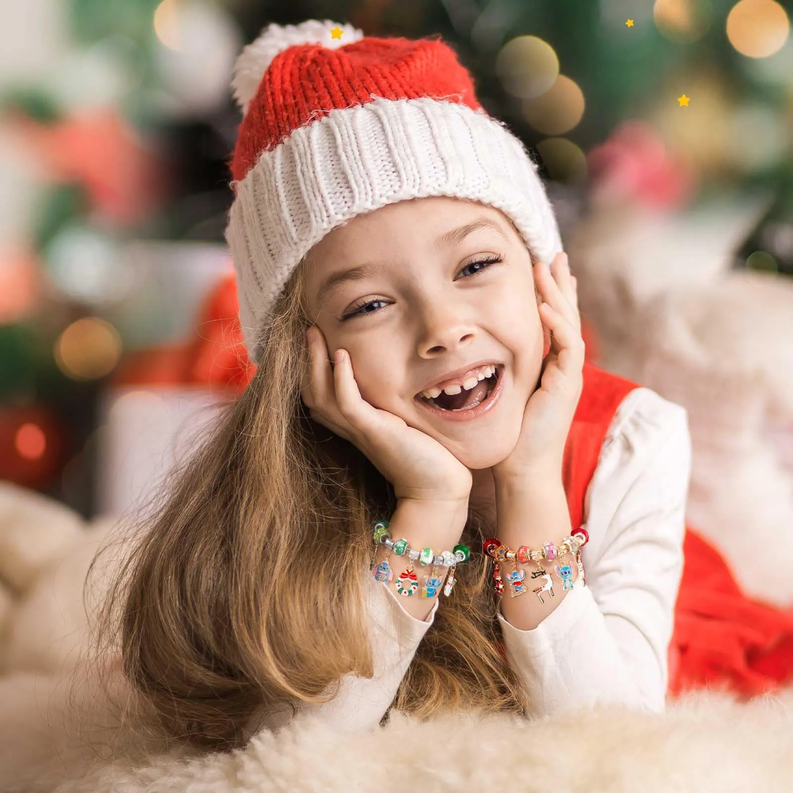 Advent Calendar 2024 Kids, 24 Days Christmas Countdown Calendar with Bracelet