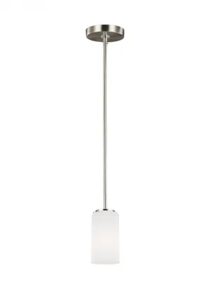 Alturas contemporary 1-light indoor dimmable ceiling hanging single pendant light in brushed nickel