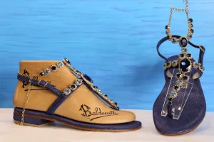 AMBRA Bijoux Capri Sandal with anklets