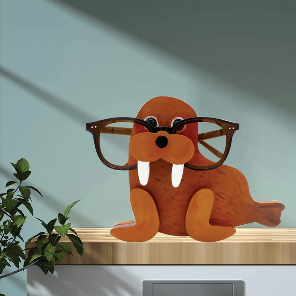 Animal Eyeglasses Holder Eyes Glasses Display Stand Wooden Eyeglasses Holder Home Desktop Decor Style 3