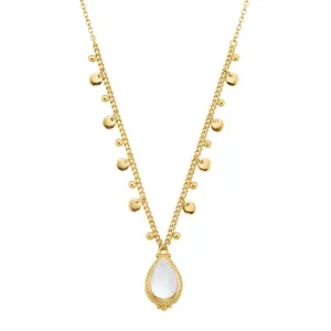 Anna Beck Gold Moonstone Charm Necklace