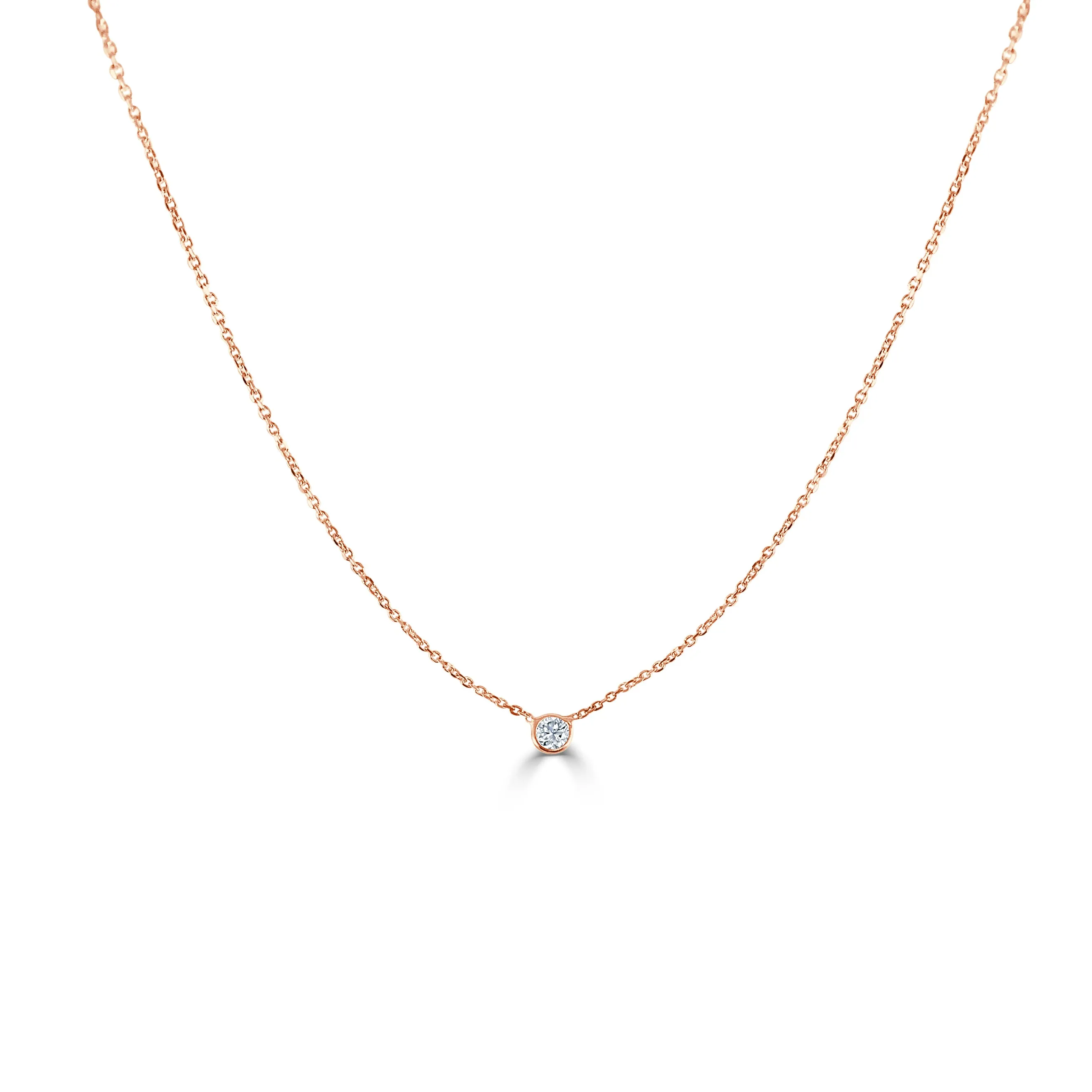 Annabelle Single Diamond Pendant Necklace 0.15 ct