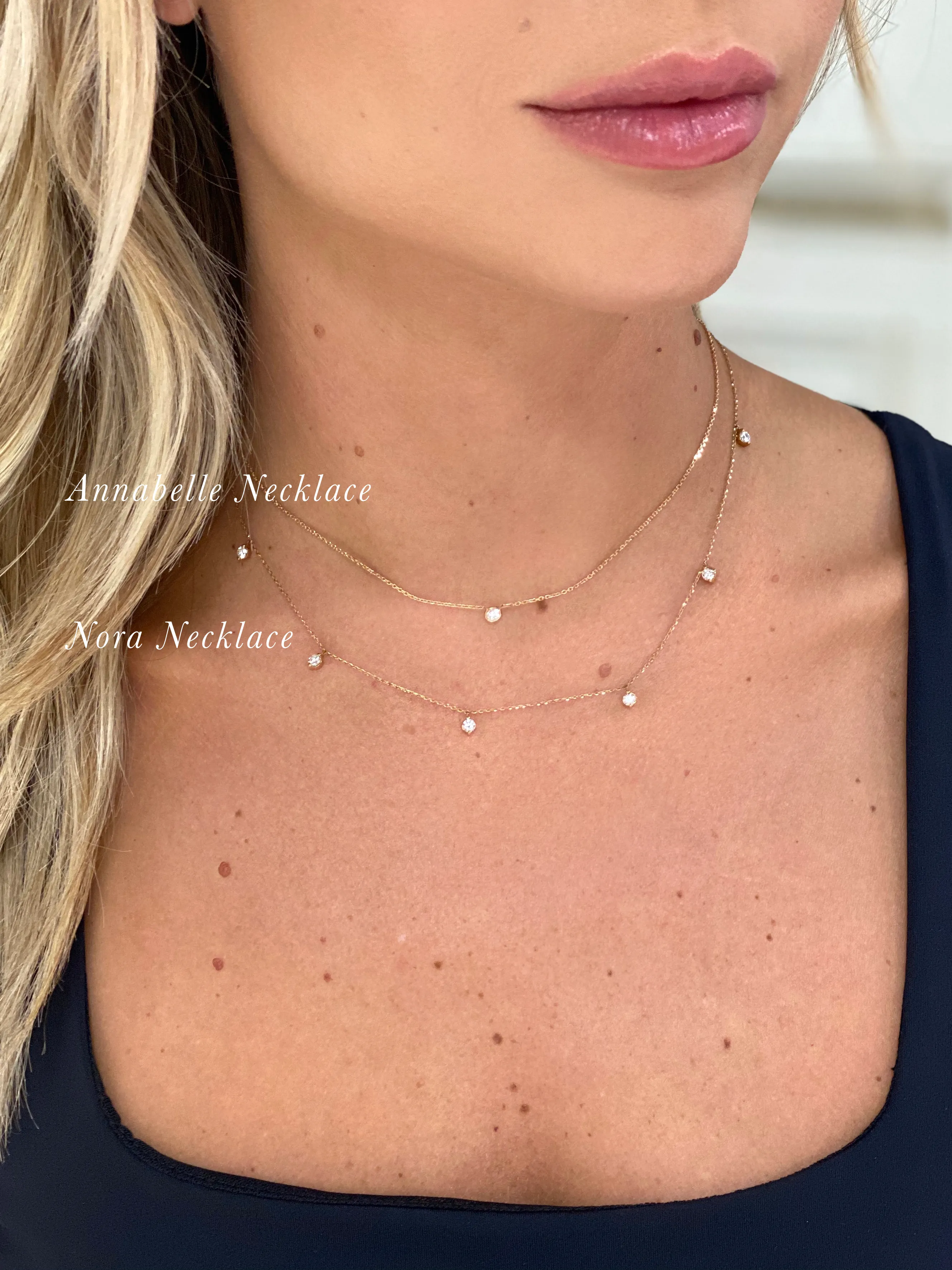 Annabelle Single Diamond Pendant Necklace 0.15 ct