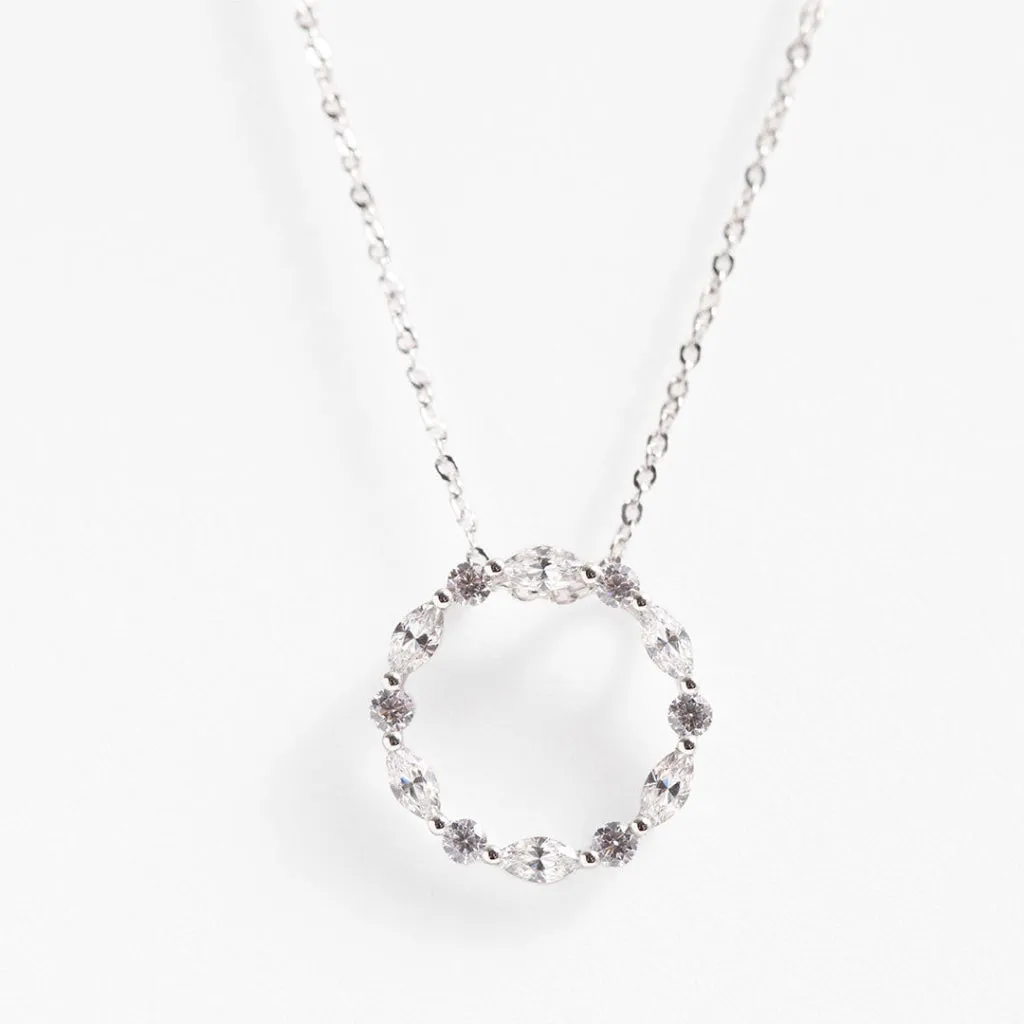 Arc of Light Necklace | 9ct White Gold