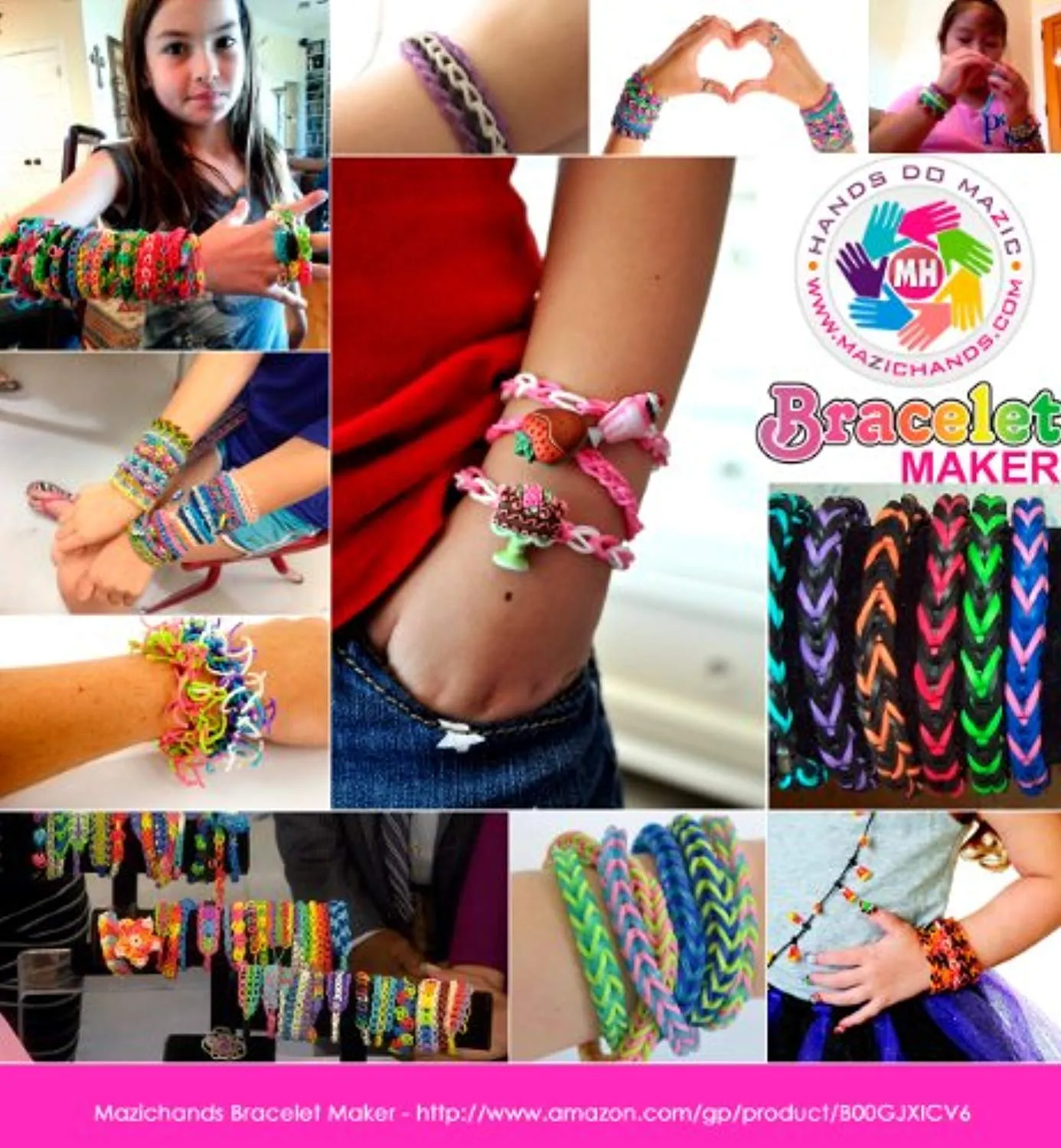Arts and Crafts for Girls - Best Birthday Toys/DIY for Kids - Premium Bracelet(Jewelry) Making Kit - Friendship Bracelets Maker/Craft Kits with Loom,Rubber Bands
