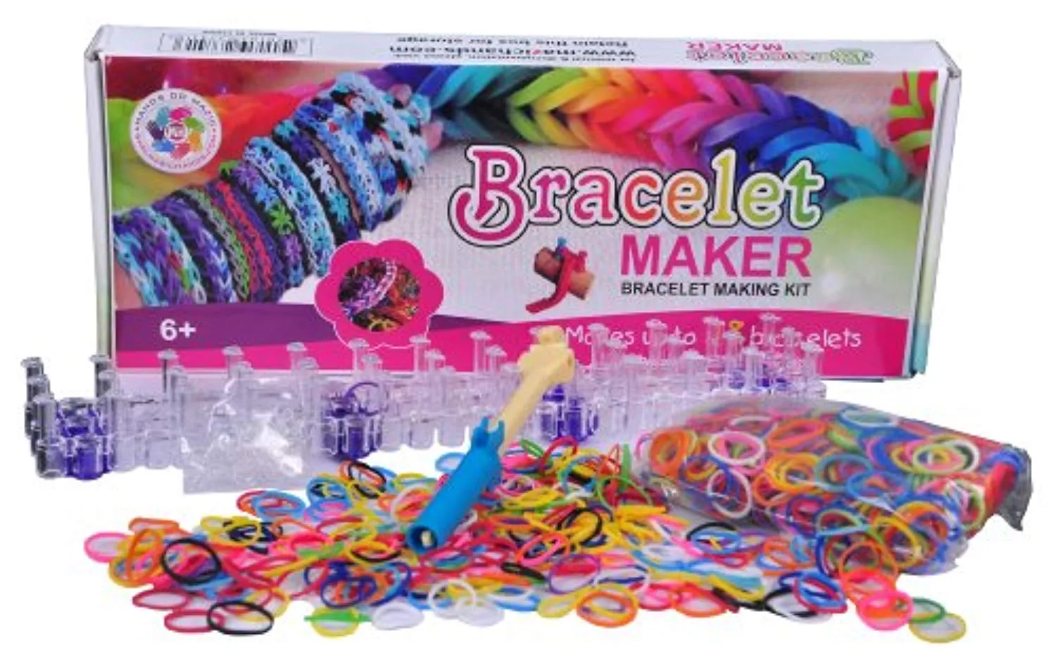 Arts and Crafts for Girls - Best Birthday Toys/DIY for Kids - Premium Bracelet(Jewelry) Making Kit - Friendship Bracelets Maker/Craft Kits with Loom,Rubber Bands