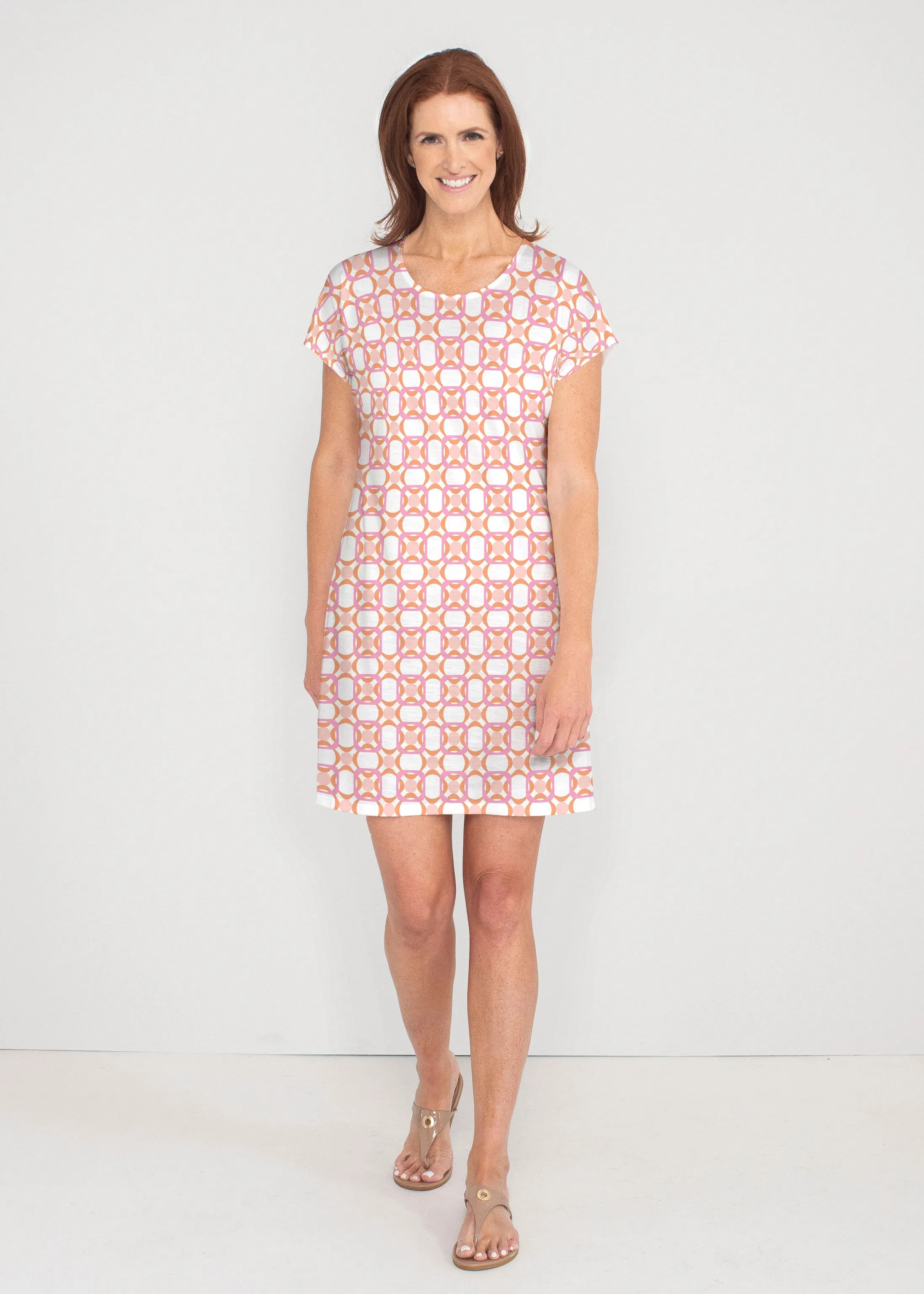 Bangles & Dots (8022) ~ French Terry Short Sleeve Crew Dress