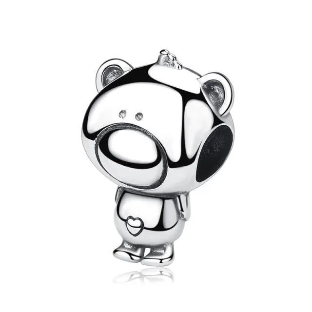 Bead Love Dog Paw Pendant Charms