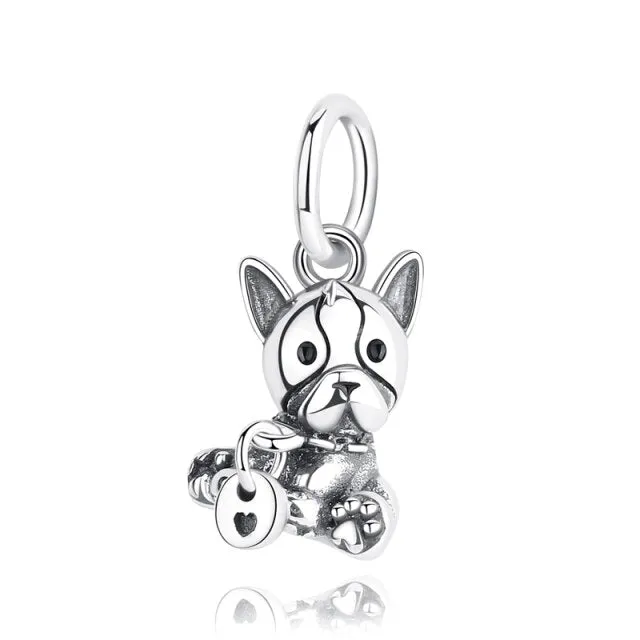 Bead Love Dog Paw Pendant Charms