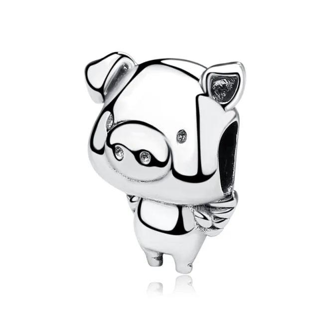 Bead Love Dog Paw Pendant Charms