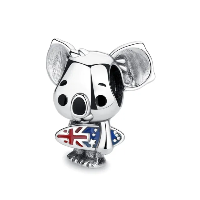 Bead Love Dog Paw Pendant Charms