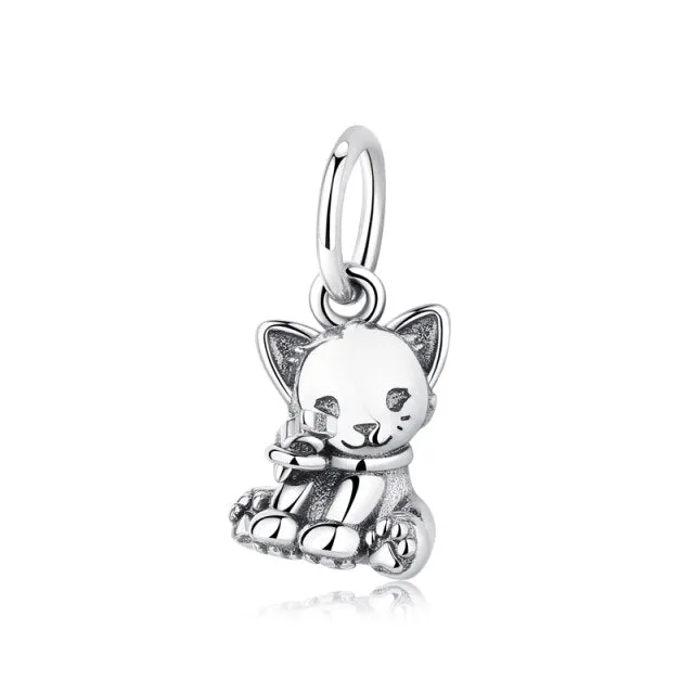 Bead Love Dog Paw Pendant Charms