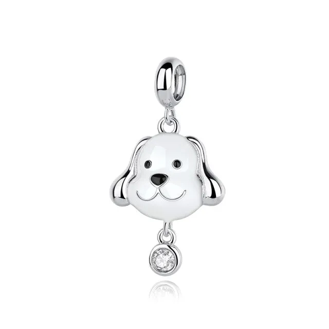 Bead Love Dog Paw Pendant Charms
