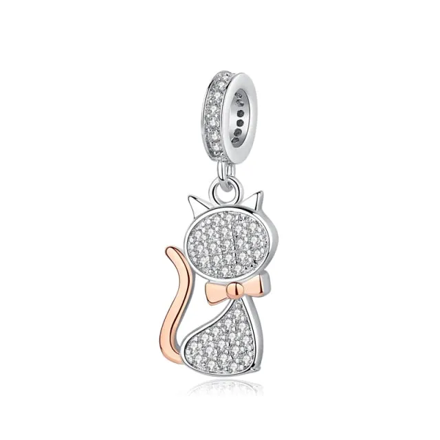Bead Love Dog Paw Pendant Charms