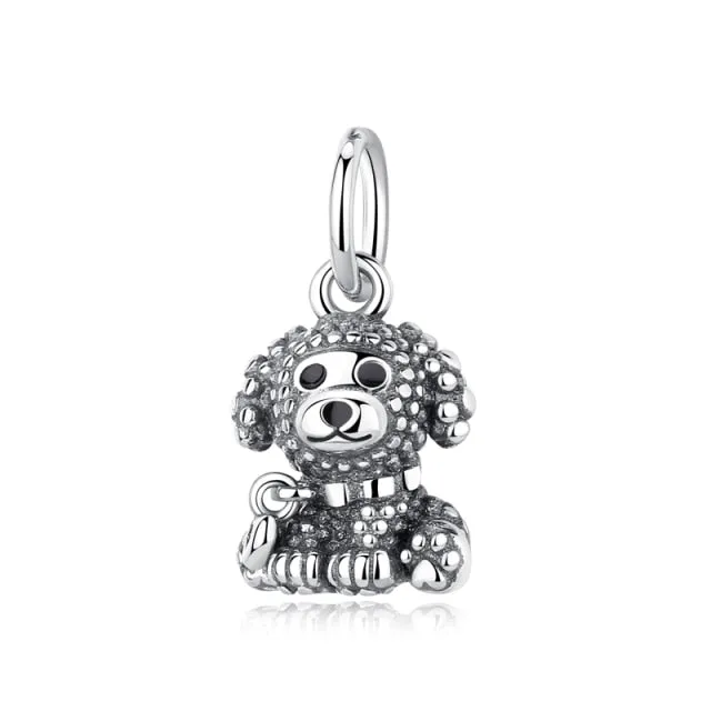 Bead Love Dog Paw Pendant Charms