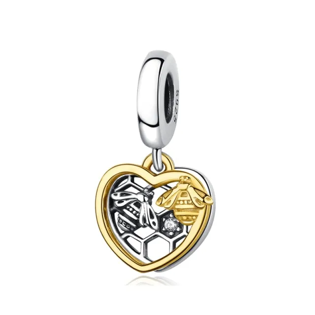 Bead Love Dog Paw Pendant Charms