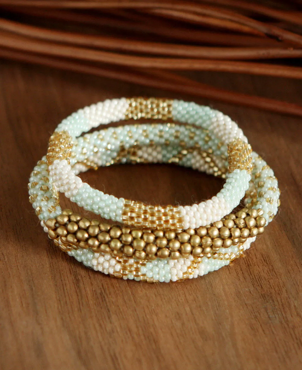 Beaded Roll-On Glam Bracelets, Nepal