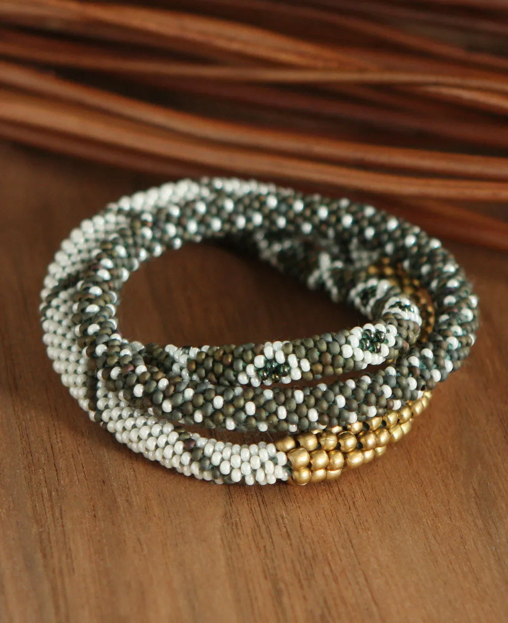 Beaded Roll-On Glam Bracelets, Nepal