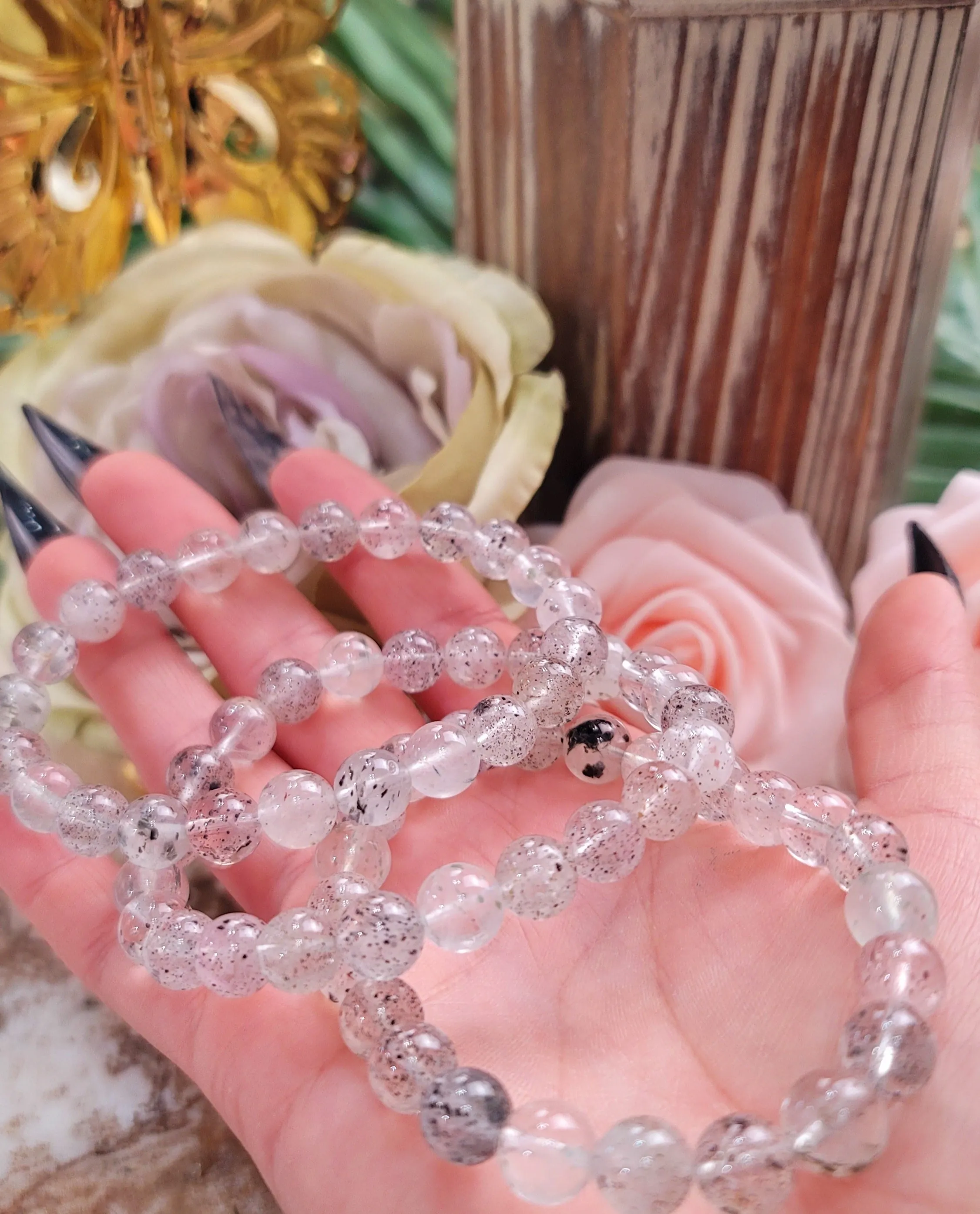 Biotite Colorful (Black Mica) Bracelet for Health, Healing and Love